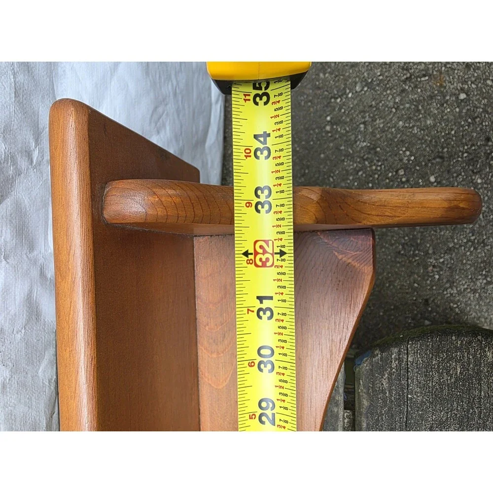 Vintage Wooden Plate Rail Wall Shelf – Decorative Scalloped Apron 36